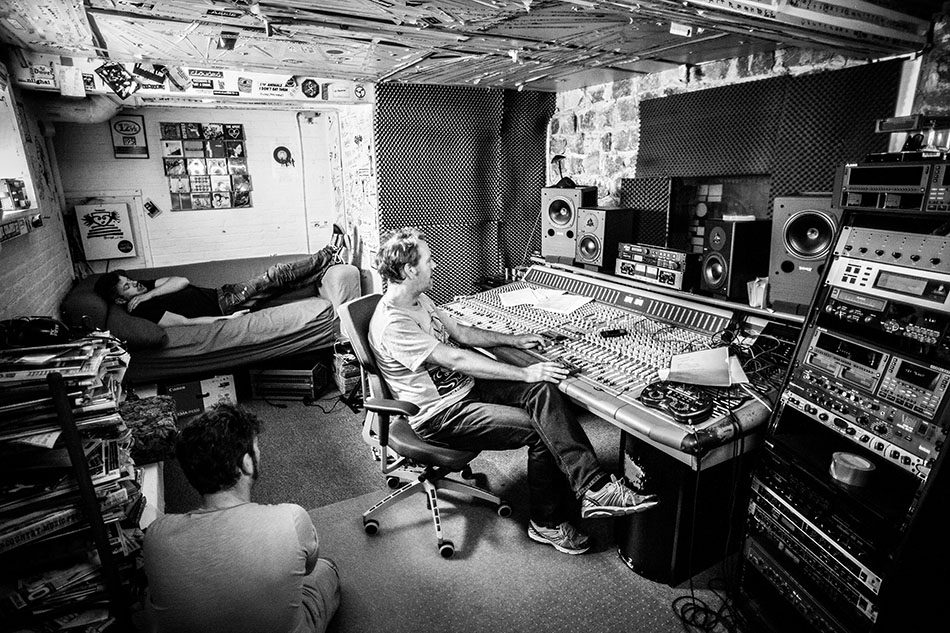 Patrick Delabie in the mixing room